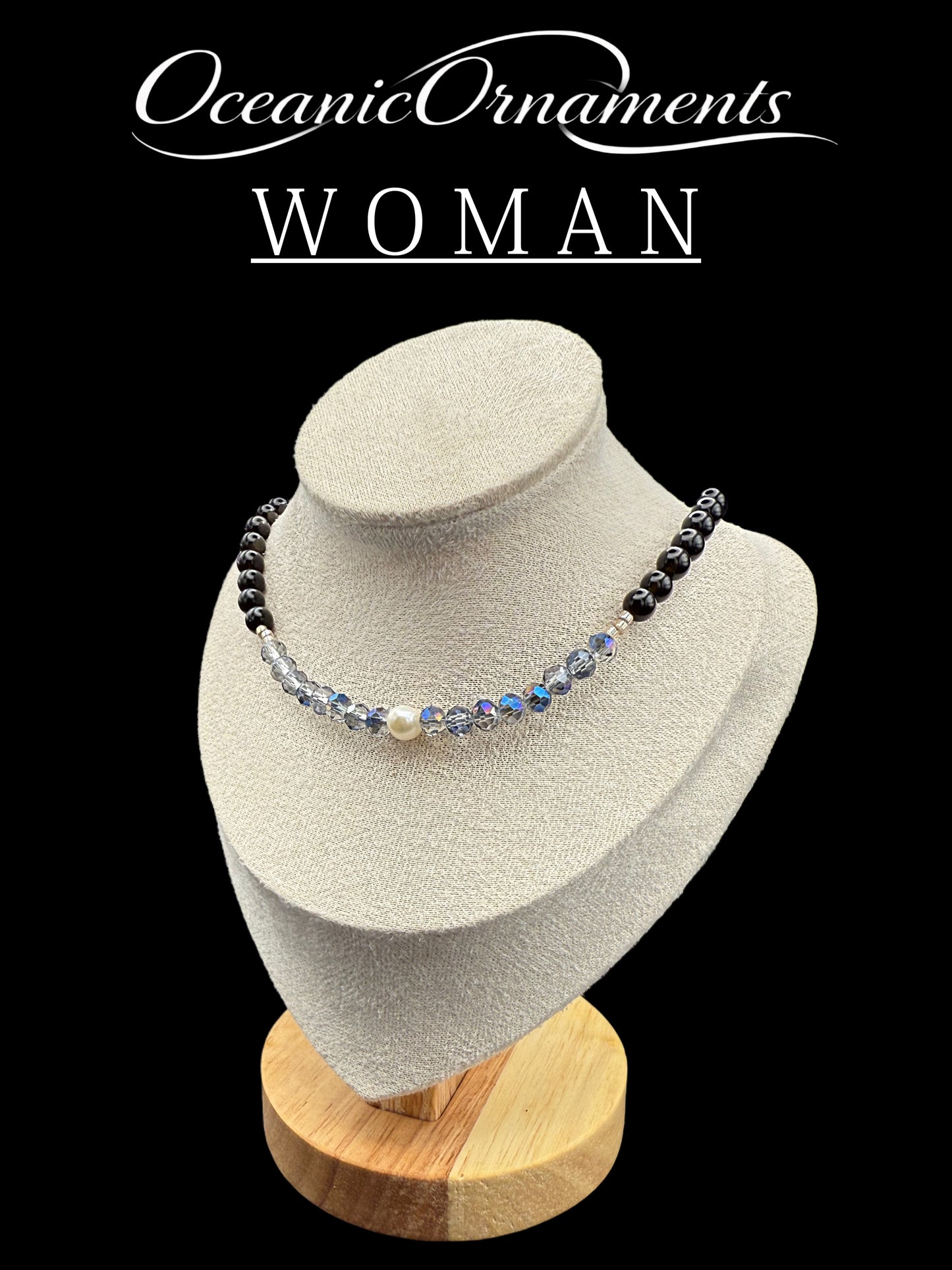 OceanicOrnaments Halskette „Midnight Pearl“