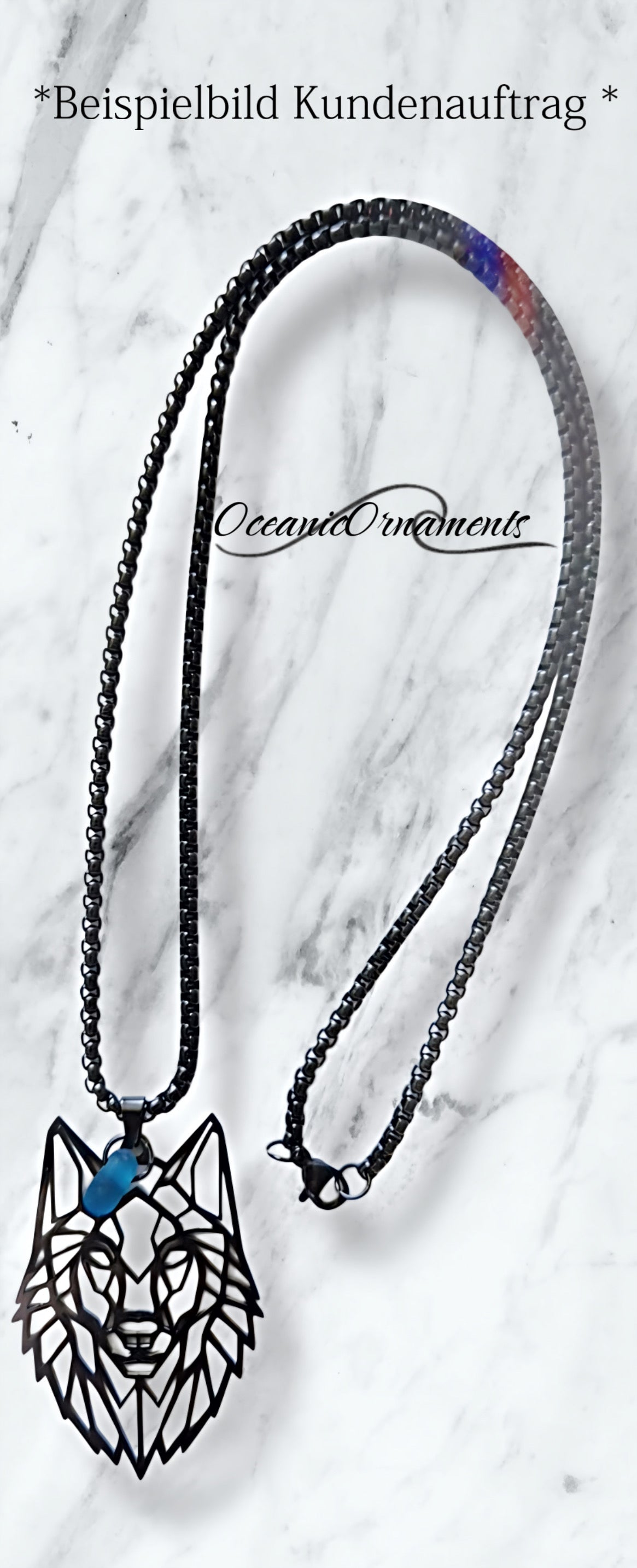 Nachtwächter – Wolfskopf-Kette aus Edelstahl