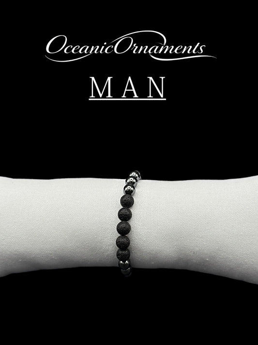 Herrenarmband „Steel meets Stone“