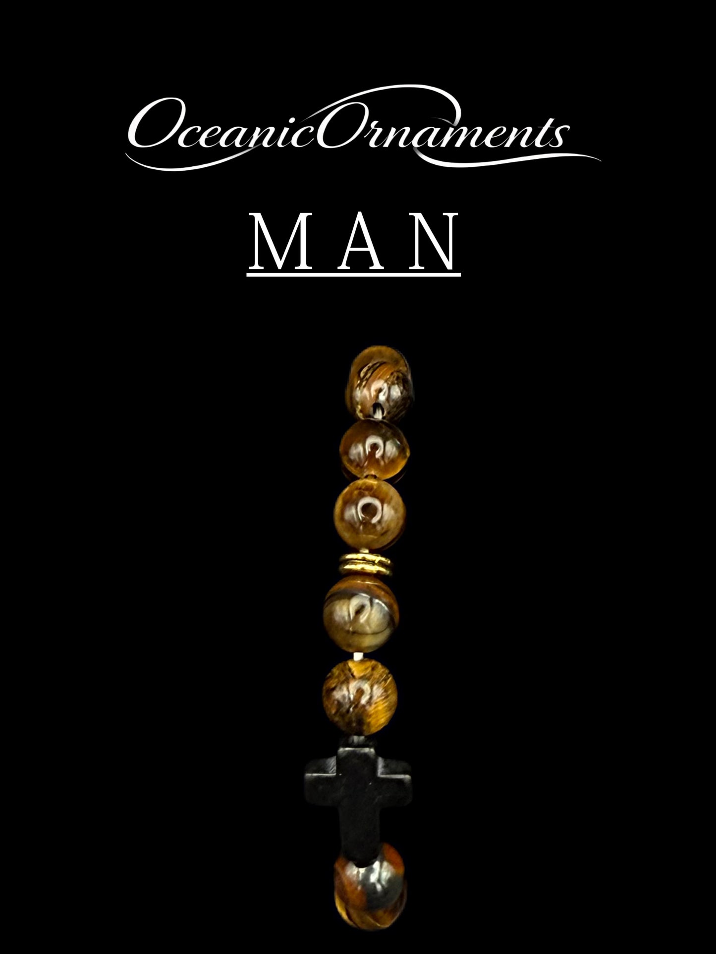 Herrenarmband „Tiger Cross – Terra“