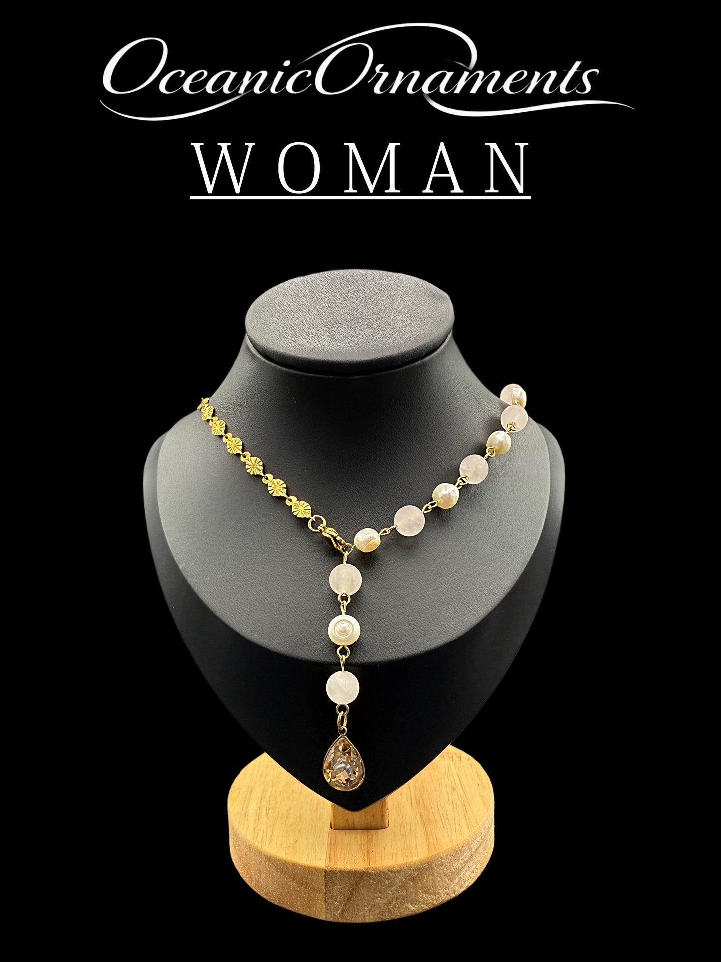 OceanicOrnaments Y-Halskette „Silver Moon“