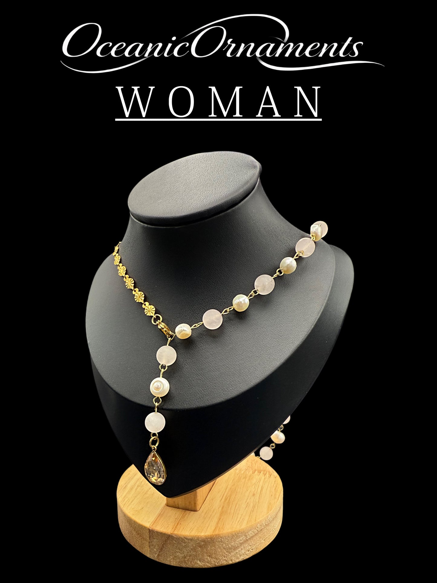 OceanicOrnaments Y-Halskette „Silver Moon“