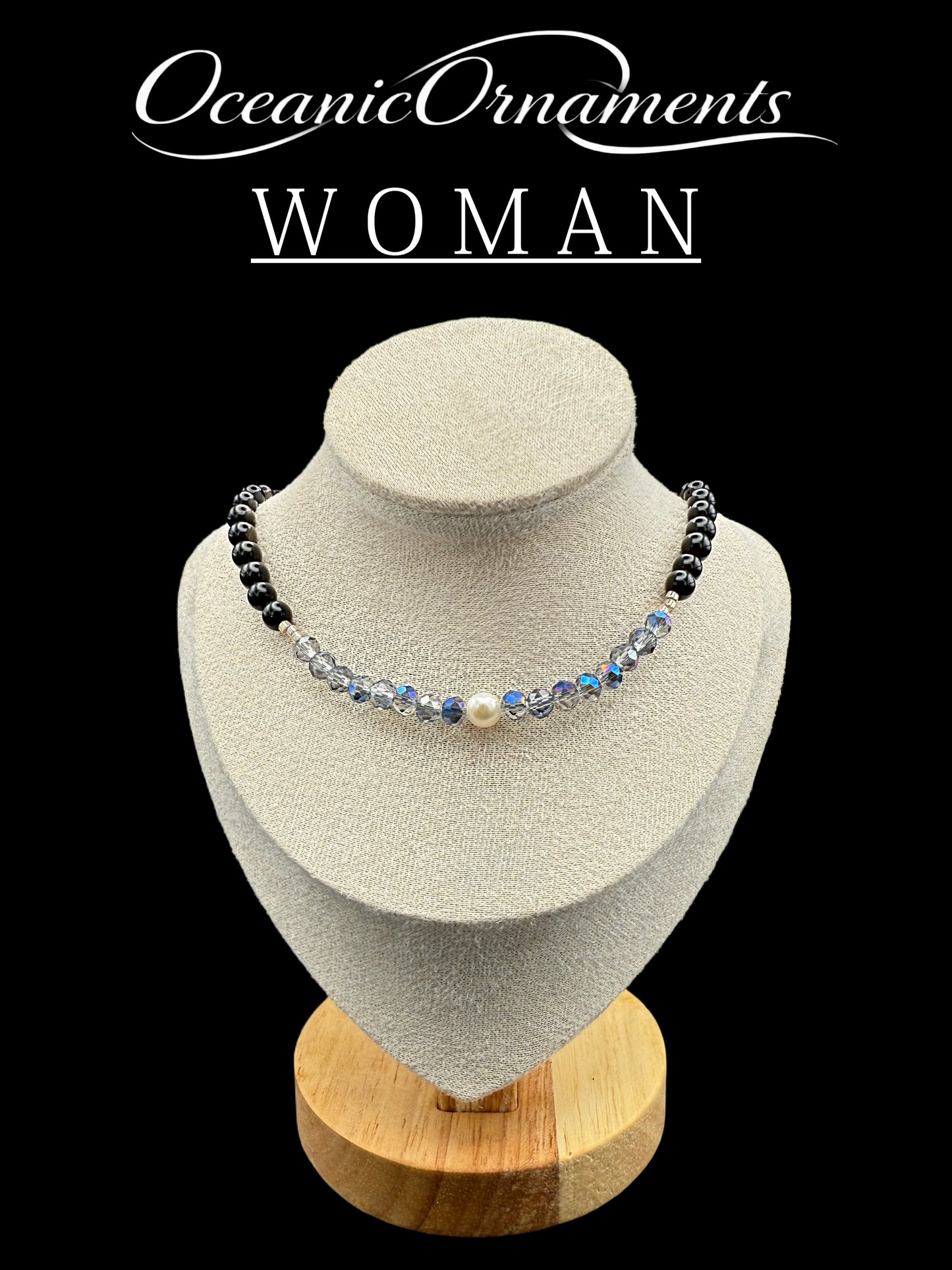 OceanicOrnaments Halskette „Midnight Pearl“