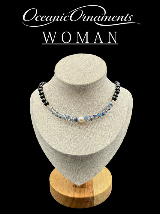 OceanicOrnaments Halskette „Midnight Pearl“