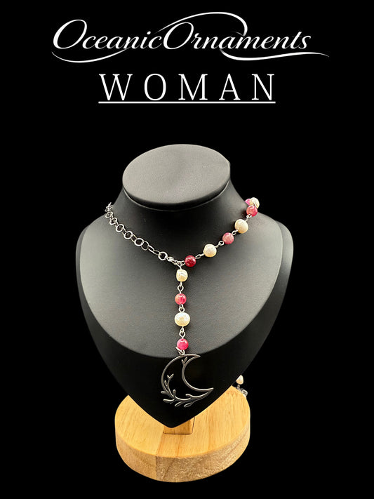 OceanicOrnaments Y-Halskette „Moon Blossom“