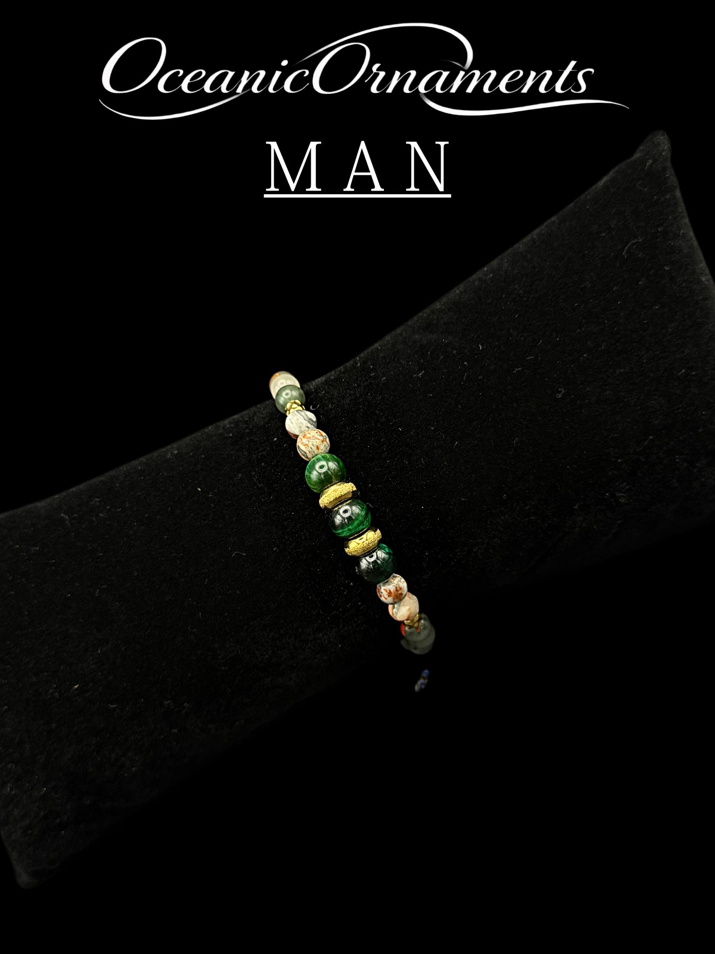 Waldkraft – Herren Heilsteinarmband aus Tigerauge & Jaspis