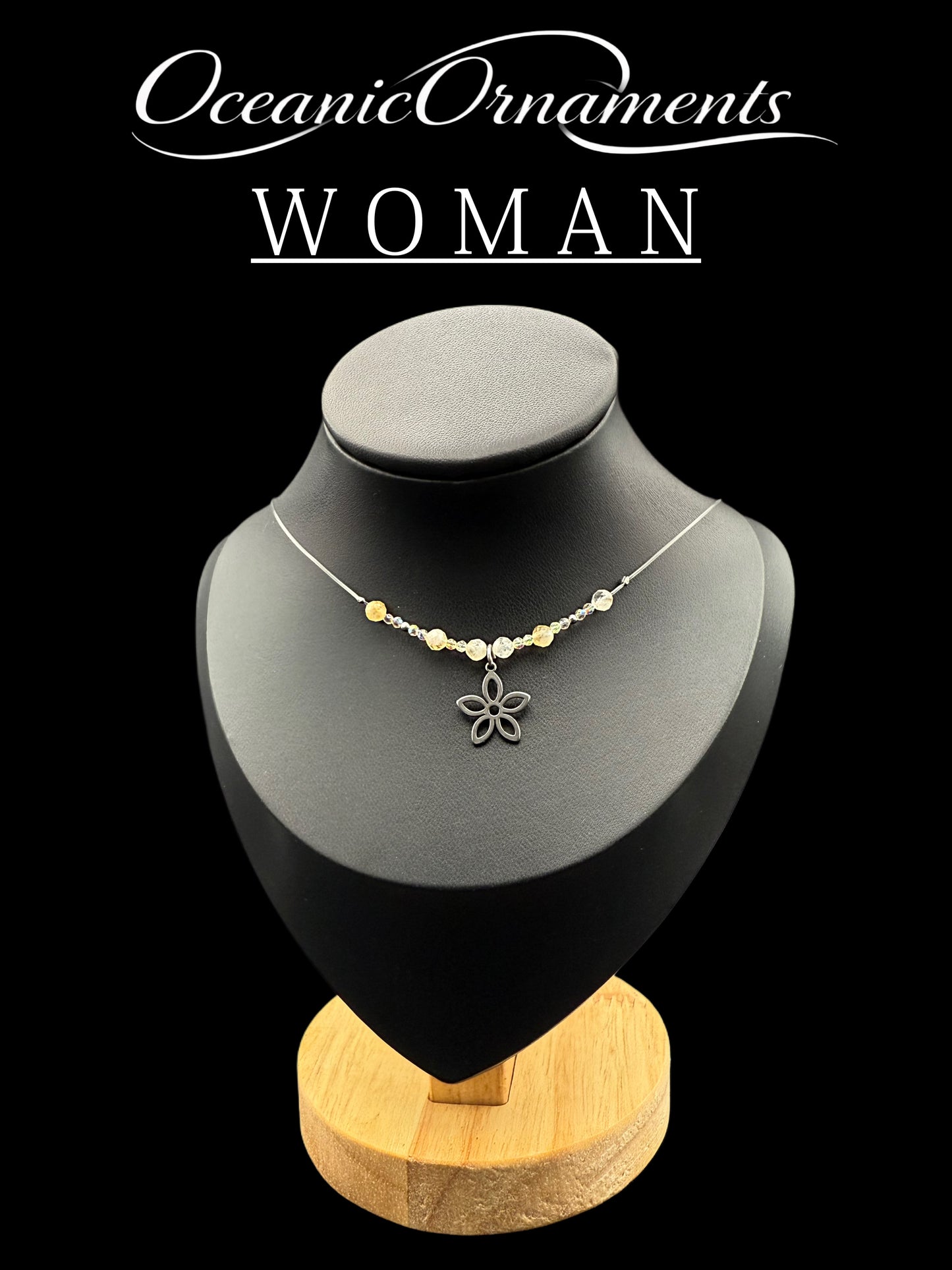 OceanicOrnaments Halskette „Golden Bloom“