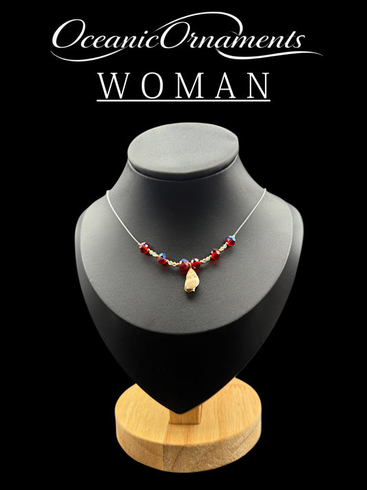 OceanicOrnaments Halskette „Crimson Shell“