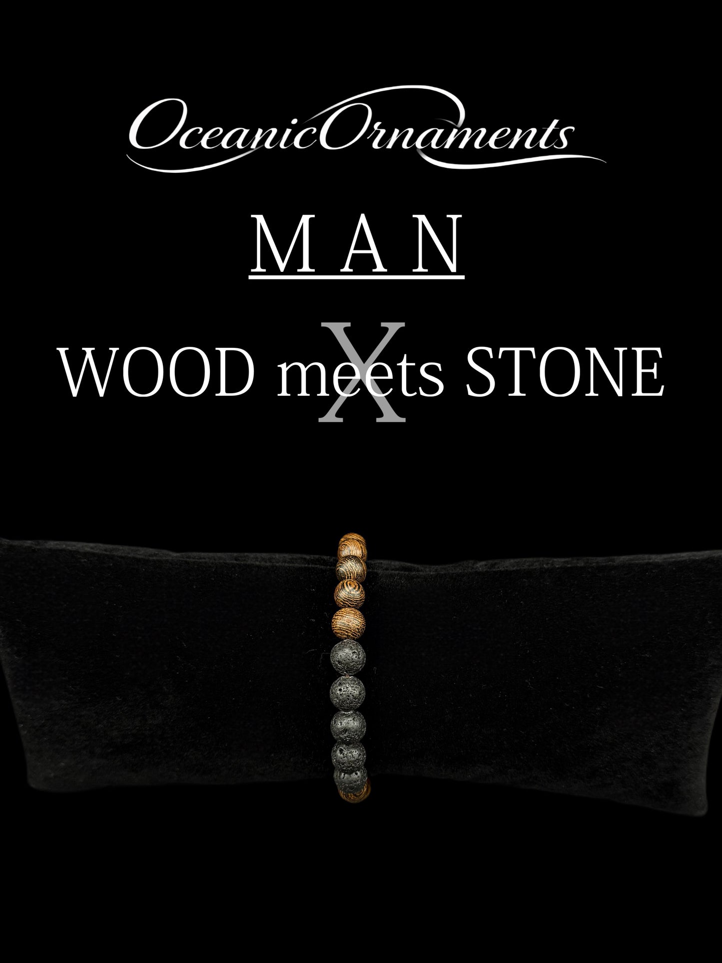 Herrenarmband „Wood meets Stone – Terra“