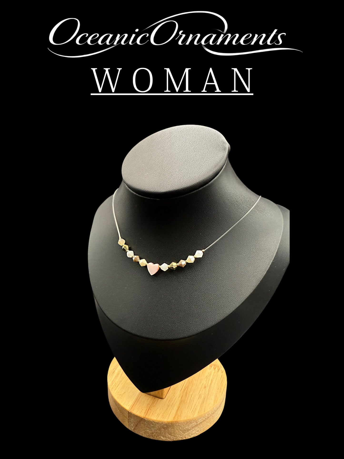 OceanicOrnaments Halskette „Floating Heart“