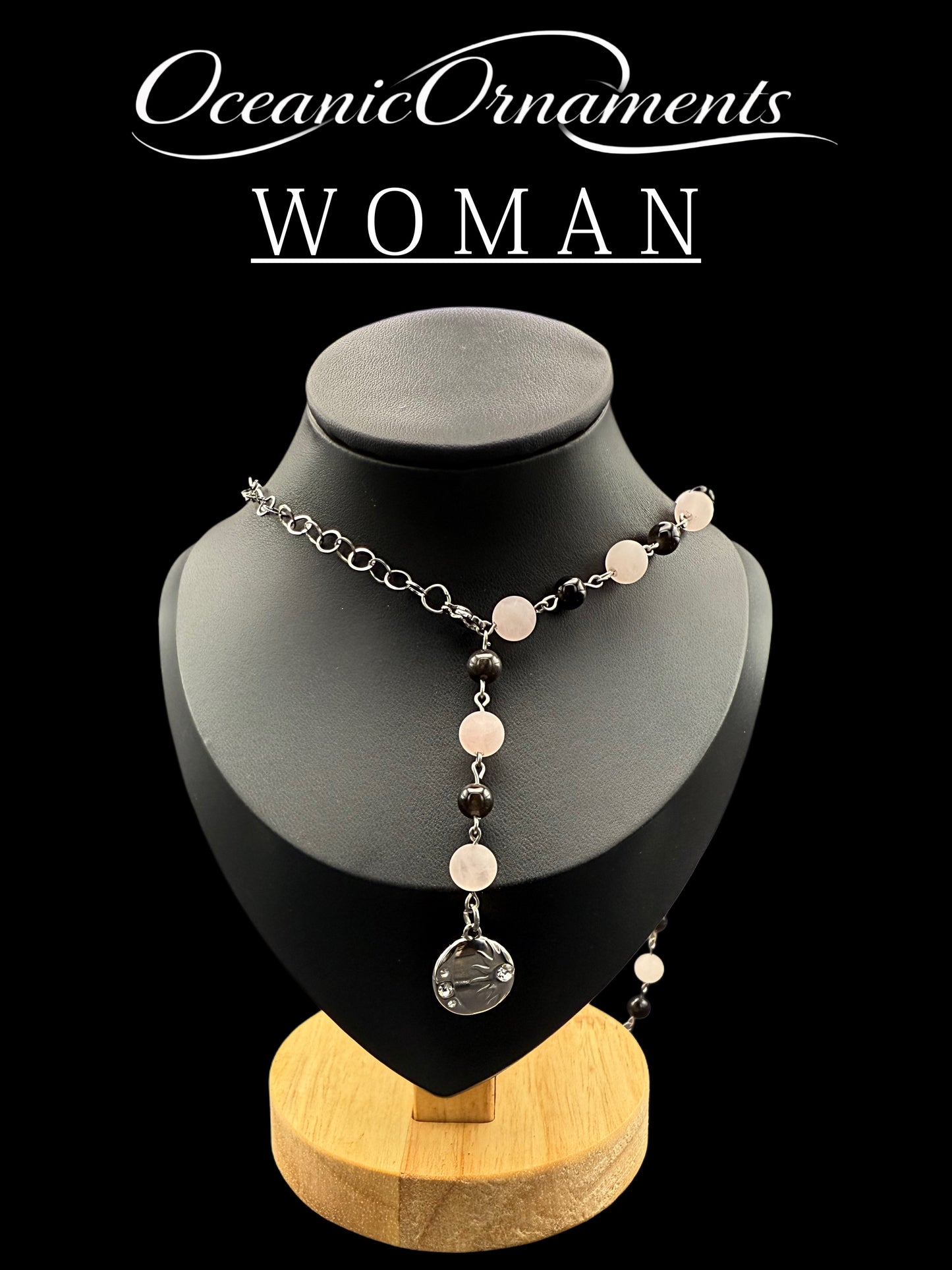 OceanicOrnaments Y-Halskette „Silver Moon“