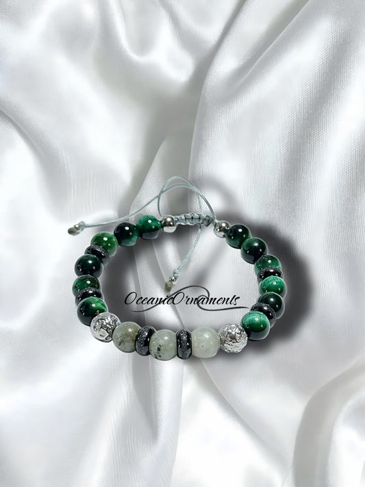 Forest Depth - Herren Heilsteinarmband