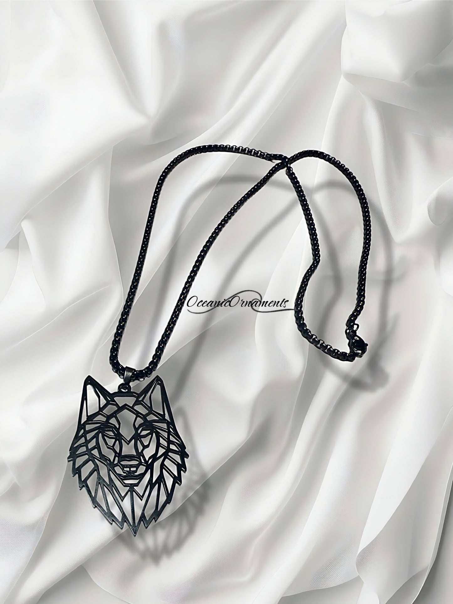 Nachtwächter – Wolfskopf-Kette aus Edelstahl