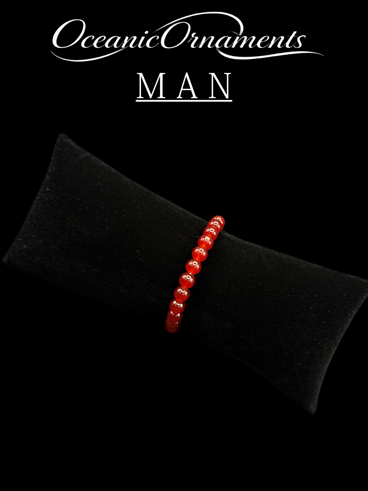 Herrenarmband „Karneol – Flame“