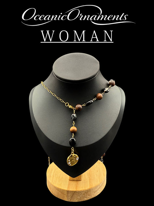 OceanicOrnaments Y-Halskette „Earth Eclipse“