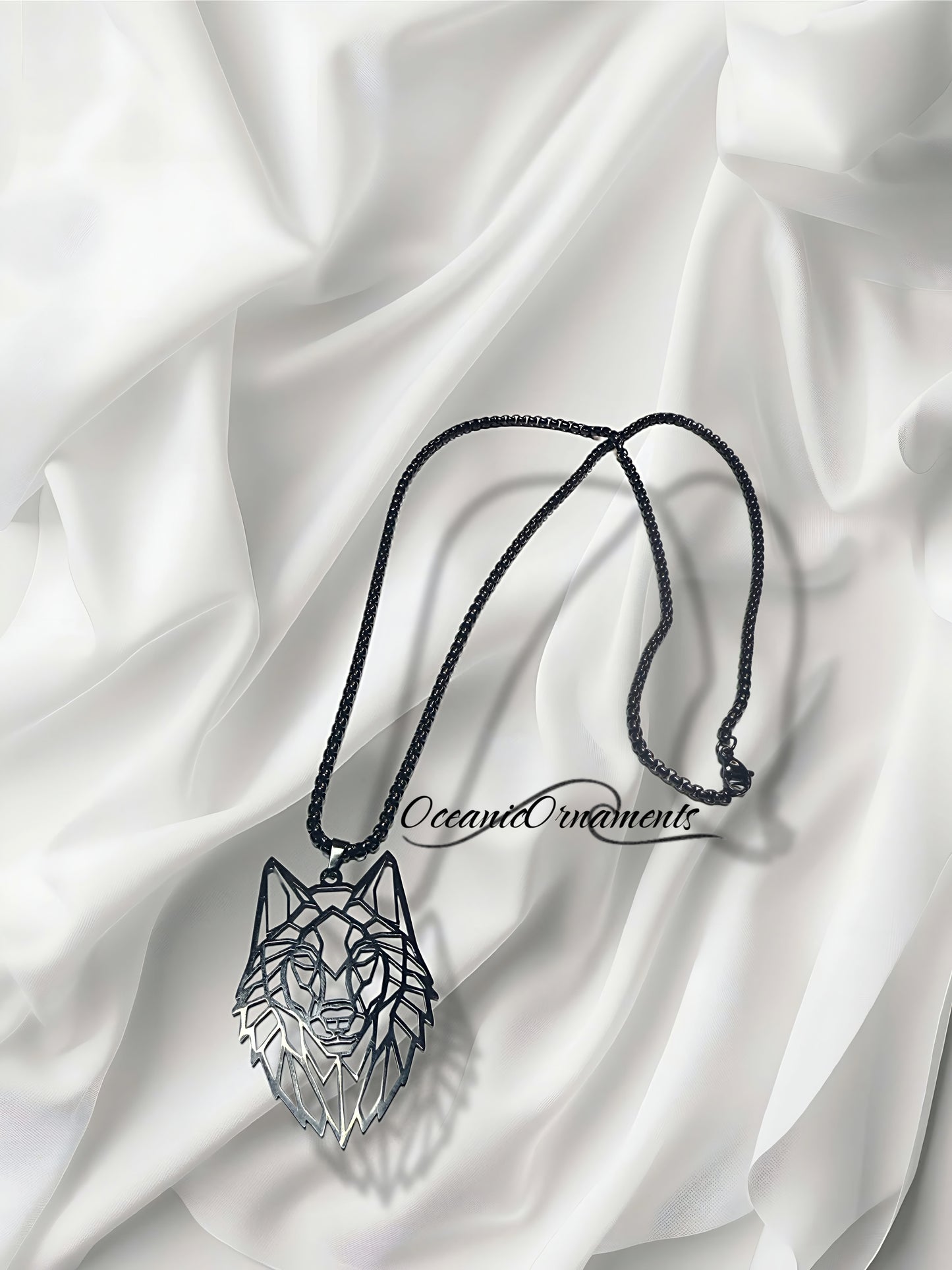 Nachtwächter – Wolfskopf-Kette aus Edelstahl